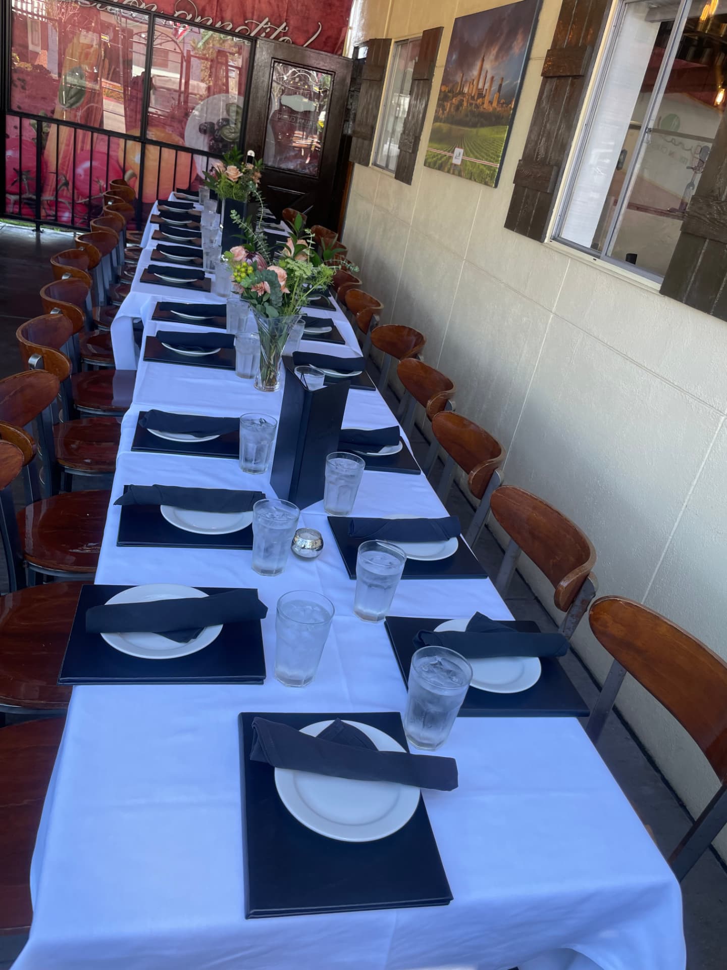 Patio event setup 2