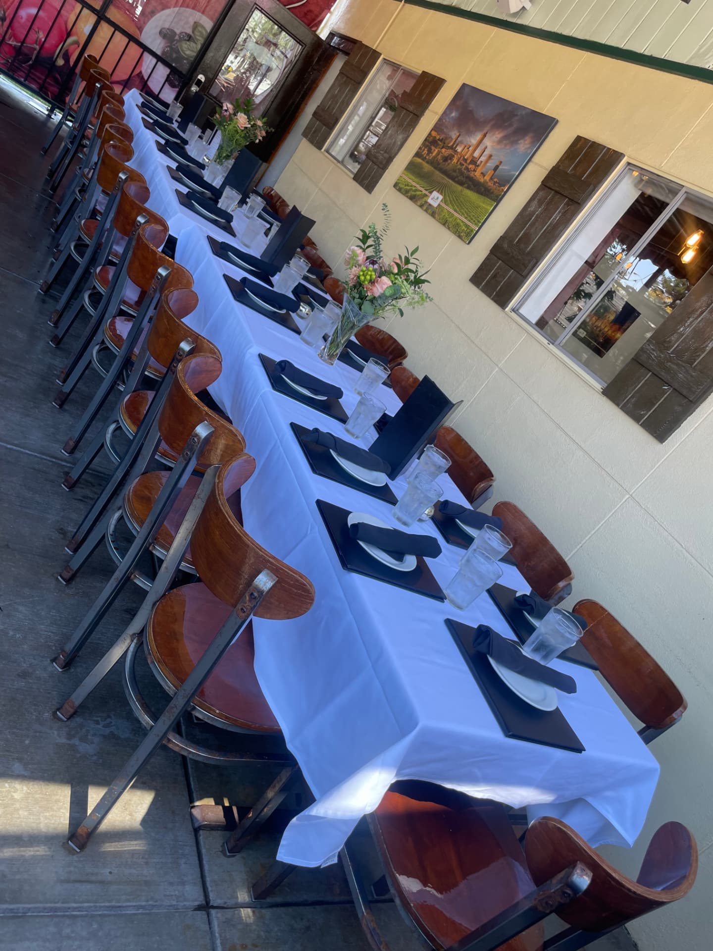 Patio event setup 6