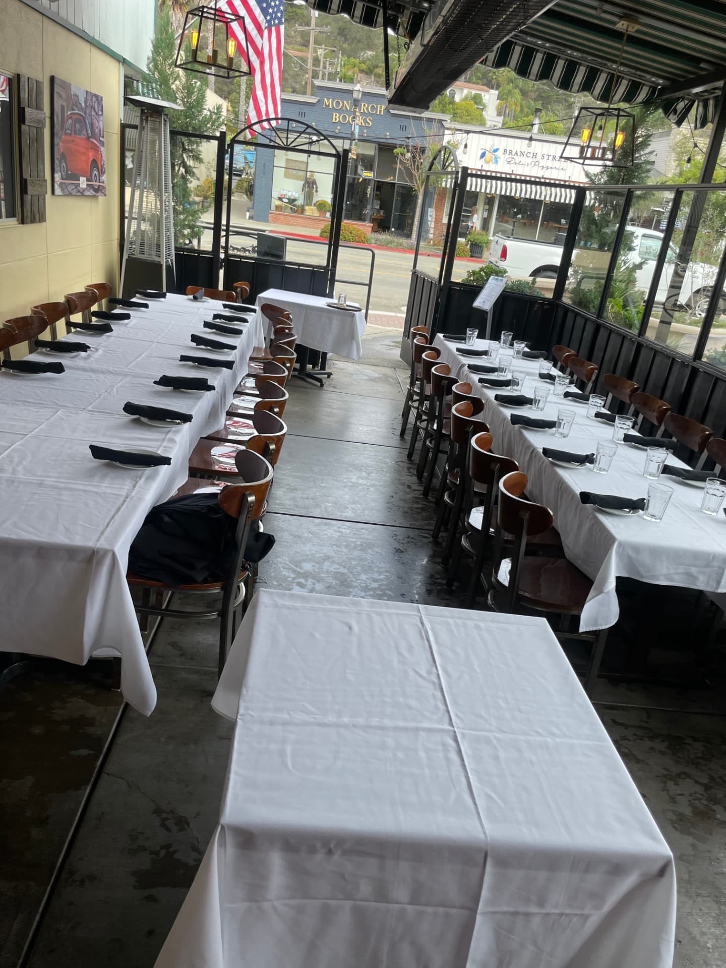 Patio event setup 4