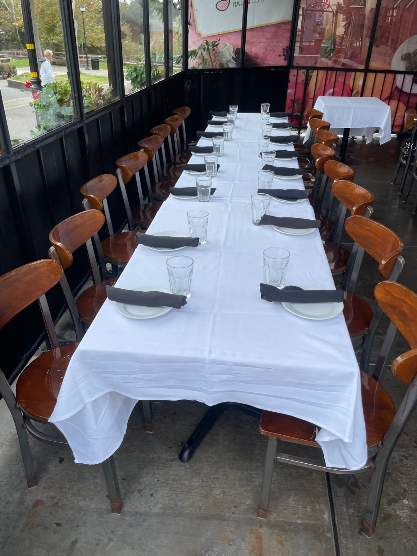 Patio event setup 5
